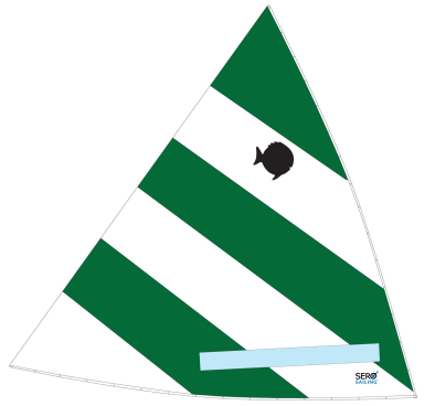 Sunfish Sail Green & White